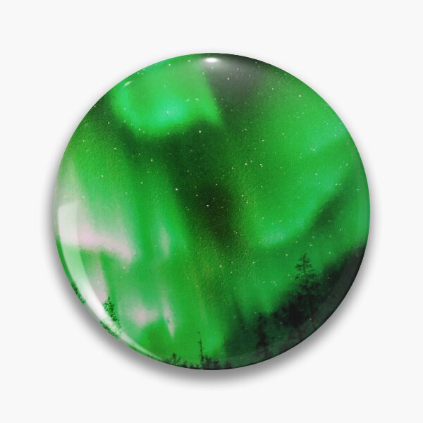 Item preview, Northern Lights Over The Forest, Beautiful Northern Lights, Northern Lights Aesthetic, Green Northern Lights Painting designed and sold by Paintcorner.