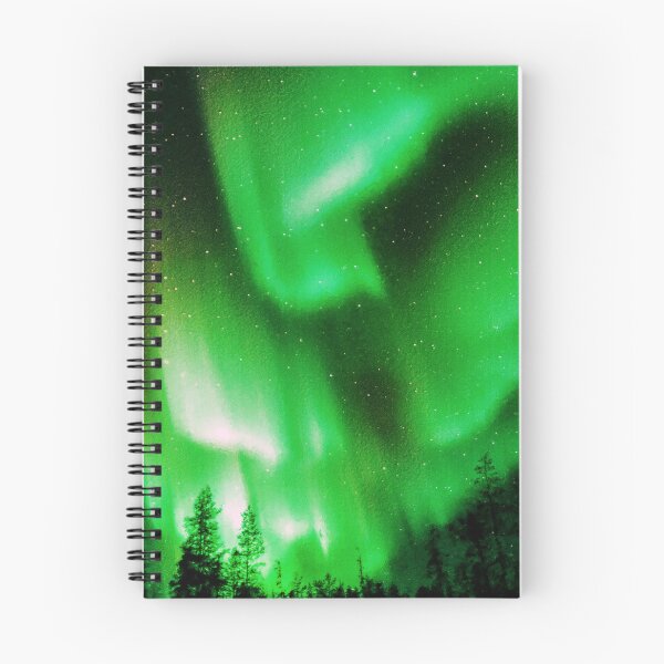 Item preview, Northern Lights Over The Forest, Beautiful Northern Lights, Northern Lights Aesthetic, Green Northern Lights Painting designed and sold by Paintcorner.
