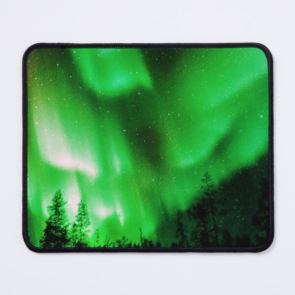 Item preview, Northern Lights Over The Forest, Beautiful Northern Lights, Northern Lights Aesthetic, Green Northern Lights Painting designed and sold by Paintcorner.