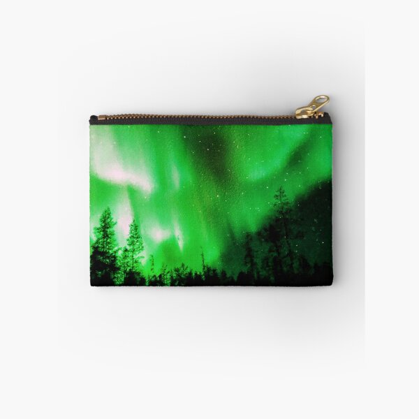 Item preview, Northern Lights Over The Forest, Beautiful Northern Lights, Northern Lights Aesthetic, Green Northern Lights Painting designed and sold by Paintcorner.