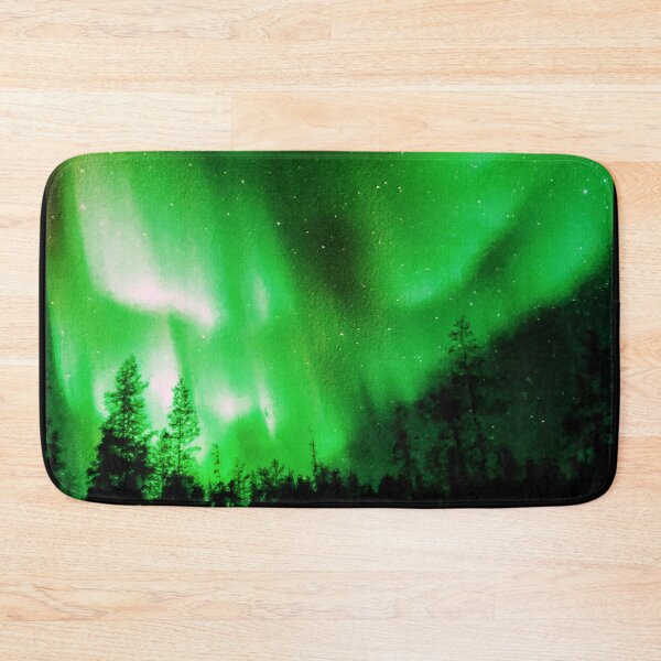 Item preview, Northern Lights Over The Forest, Beautiful Northern Lights, Northern Lights Aesthetic, Green Northern Lights Painting designed and sold by Paintcorner.