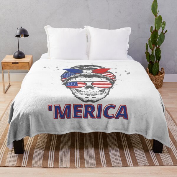 Item preview, Merica USA Skull Sunglasses American Flag America Patriotic Skeleton 4th of July designed and sold by CarantinedChaos.