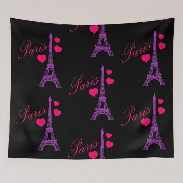 Item preview, Paris France Eiffel Tower in Pink and Purple designed and sold by BeachBumFamily.