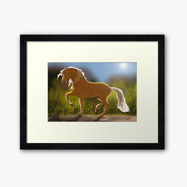 Piaffe in the Sun Framed Art Print