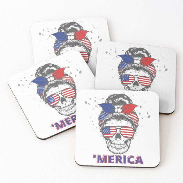 Item preview, Merica USA Skull Sunglasses American Flag America Patriotic Skeleton 4th of July designed and sold by CarantinedChaos.