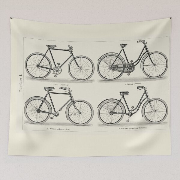 Item preview, Bicycle Lover Vintage Bicycle Illustration Poster designed and sold by ArtMeetsPizza.