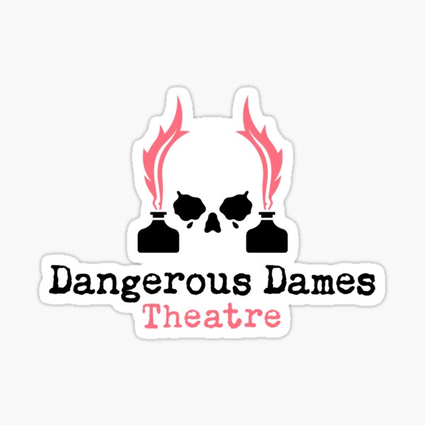 Dangerous Dames - Main (mini ver.) - pink and black Sticker