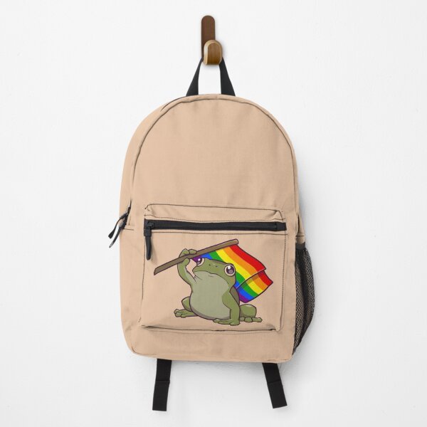 Item preview, Gay Pride Flag-Holding Frog designed and sold by saltuurn.