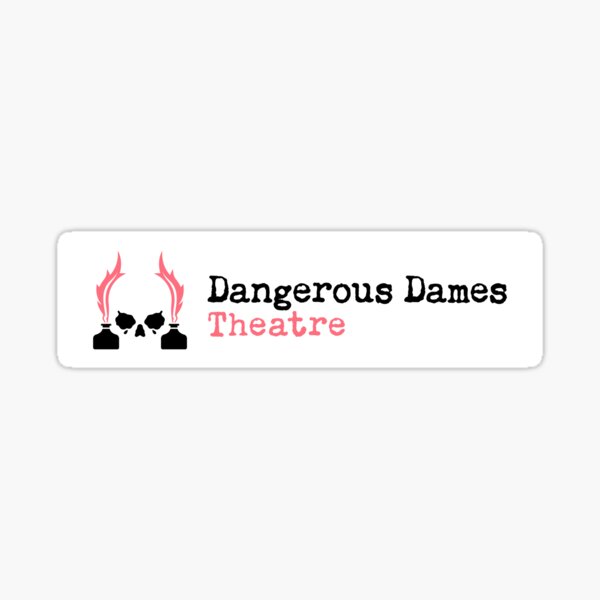 Dangerous Dames - Long Title (mini ver.) - pink and black Sticker