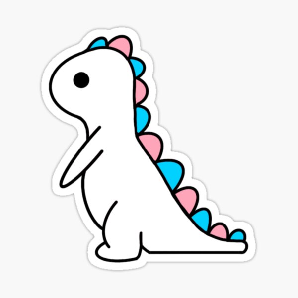 Blauwe dino sticker - €1,50