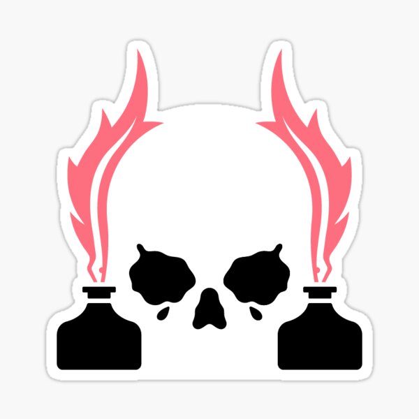 Dangerous Dames Logo Only (mini ver.) - pink and black Sticker