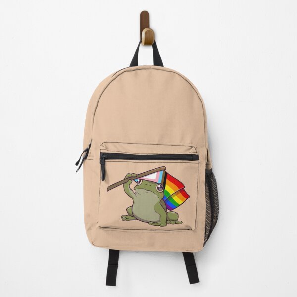 Item preview, Progress Pride Flag-Holding Frog designed and sold by saltuurn.