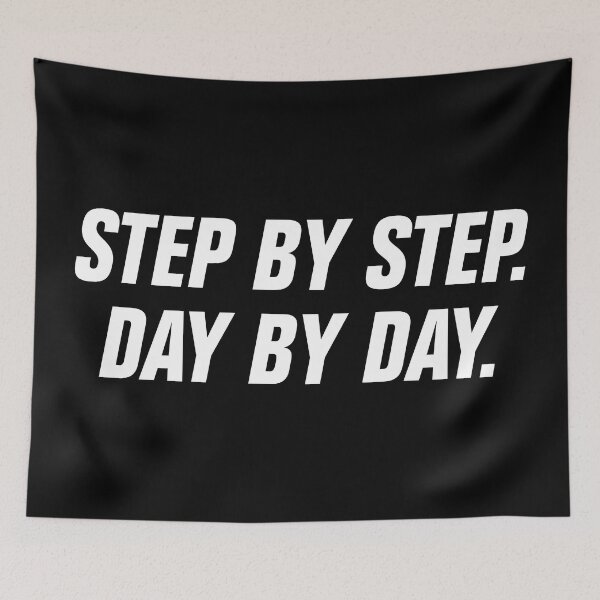 Item preview, Step By Step Day By Day Inspirational Quote for Taking Action designed and sold by allysmar.