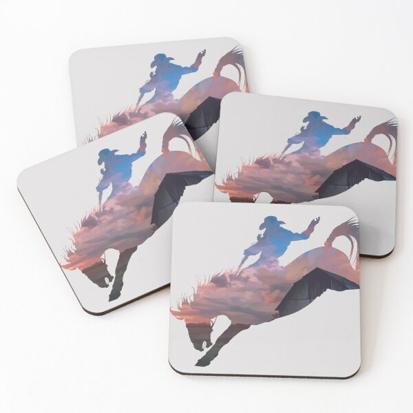 Item preview, Bronco Rider 1: Farm Sunset designed and sold by Zia Frazier.