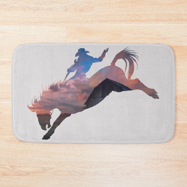 Item preview, Bronco Rider 1: Farm Sunset designed and sold by Zia Frazier.