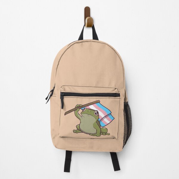 Item preview, Transgender Pride Flag-Holding Frog designed and sold by saltuurn.