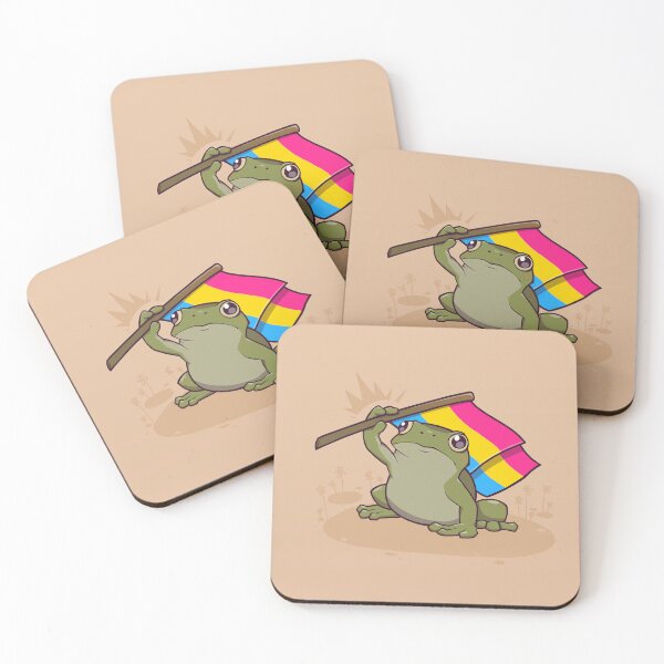 Item preview, Pansexual Pride Flag-Holding Frog designed and sold by saltuurn.