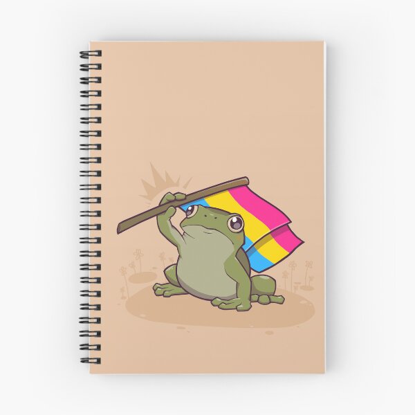 Item preview, Pansexual Pride Flag-Holding Frog designed and sold by saltuurn.