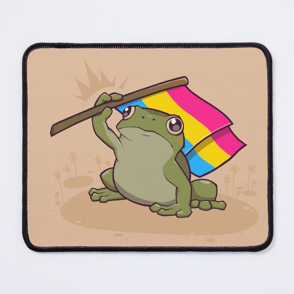 Item preview, Pansexual Pride Flag-Holding Frog designed and sold by saltuurn.