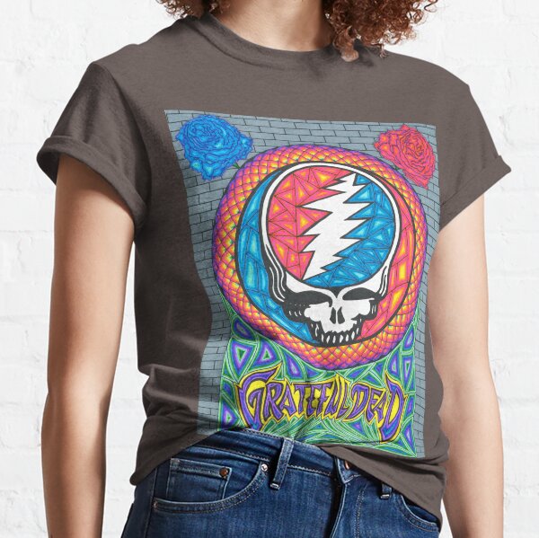Sketchadelic L 033 Stained Glass Stealie Classic T-Shirt