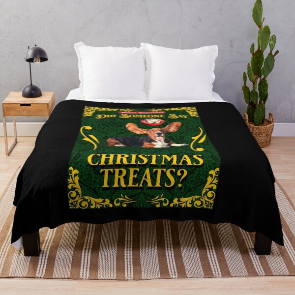Item preview, Merry Christmas Did Someone Say Christmas Treats Brown Basset Hound Dog designed and sold by teewearstyle.