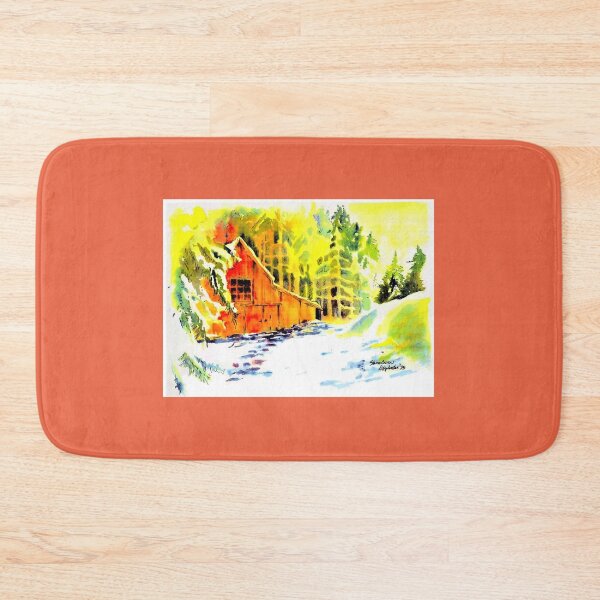 Item preview, A Northern Red Barn Under Snow Back In The Woods  designed and sold by DonSylvester.