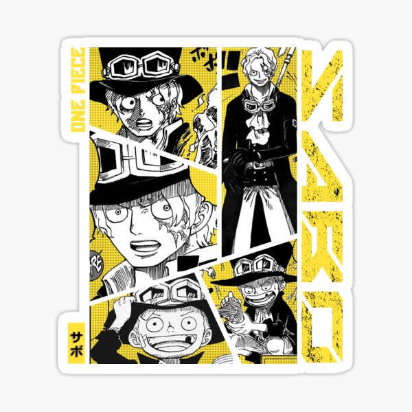 Sabo Manga Panel Black And White Version Sticker For Sale By Nivrowide Redbubble