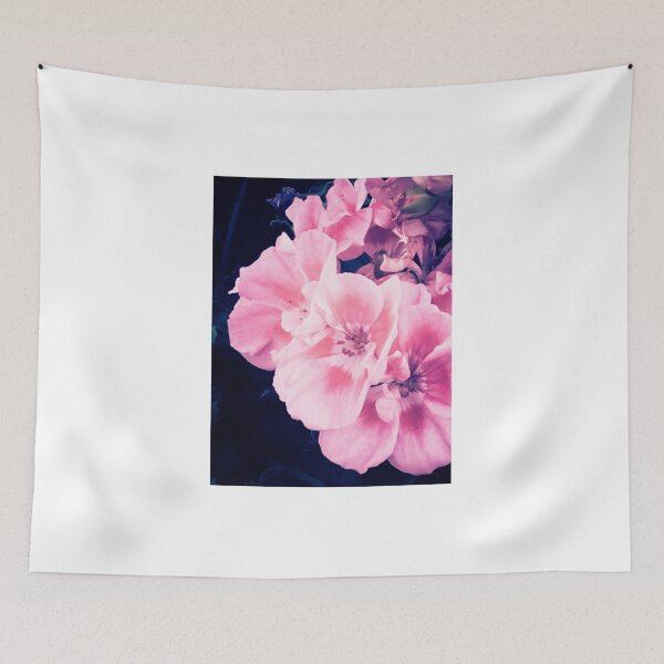 Item preview, pretty pink aesthetic floral photography vintage blue shadows designed and sold by sielexis.