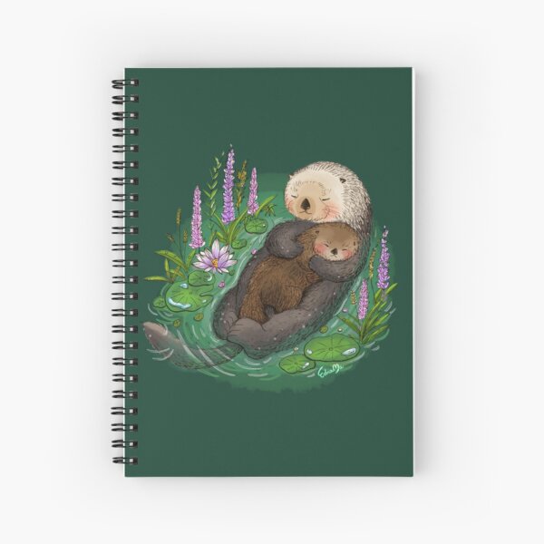 Sea Otter Mother & Baby Spiral Notebook