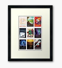 NASA JPL Space Tourism collage: The Grand Tour of the Solar System Framed Print