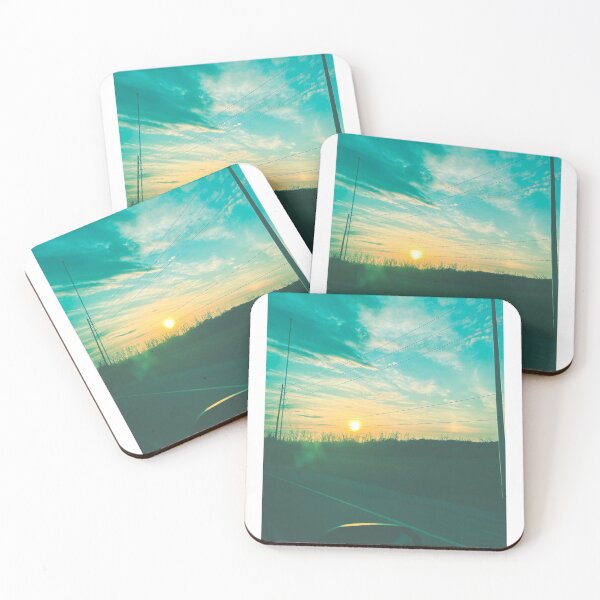 Item preview, sunset vintage aesthetic green orange photography designed and sold by sielexis.