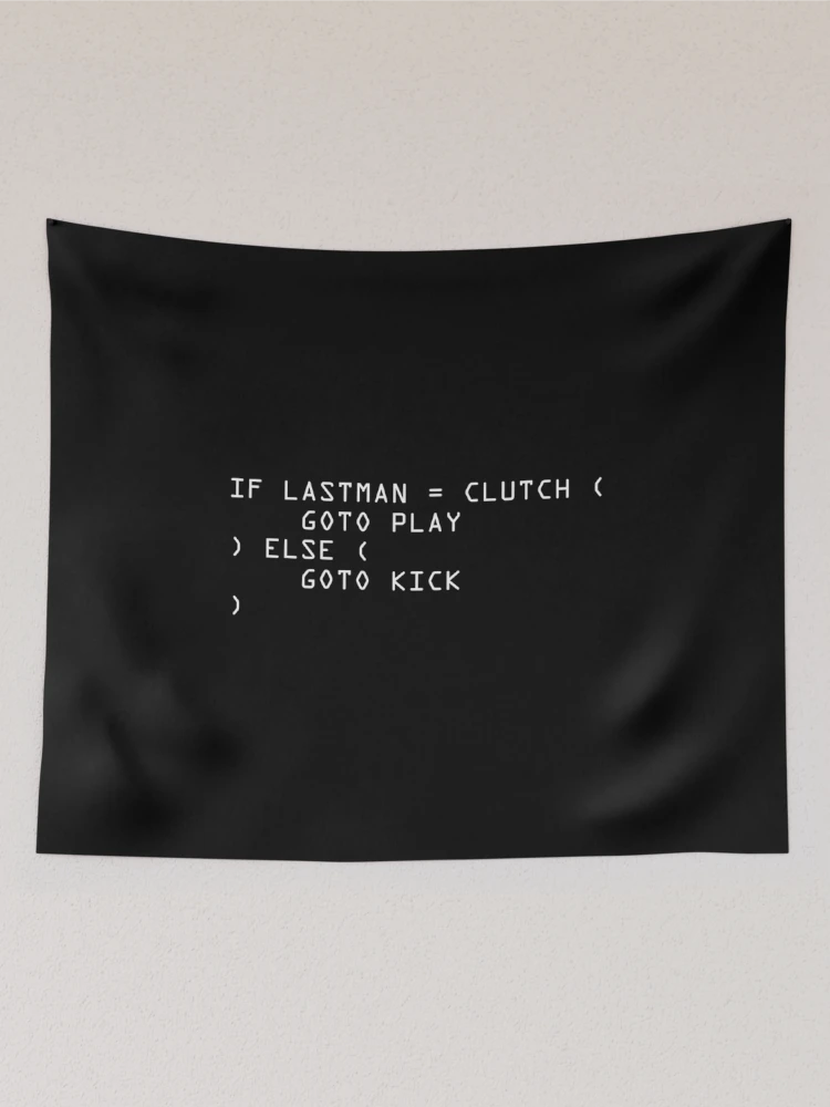 Thumbnail 2 of 3, Tapestry, Clutch or Kick Script (White) [Roufxis-Rb] designed and sold by RoufXis.