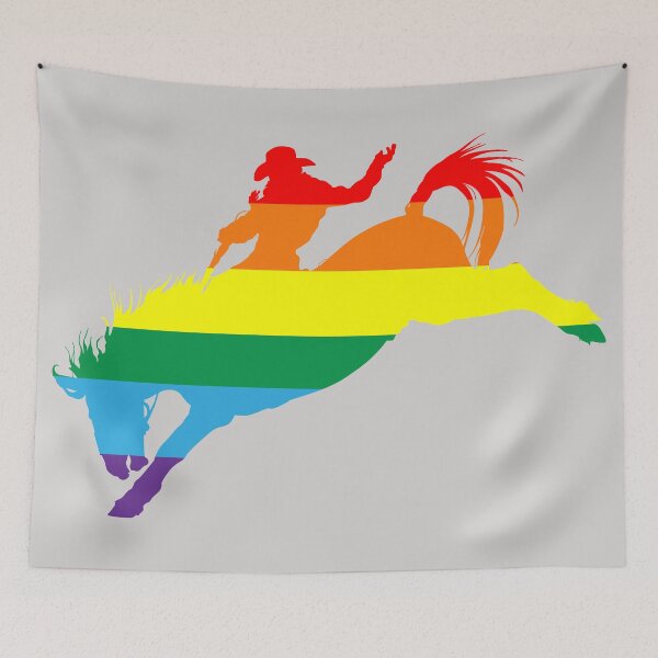 Item preview, Bronco Rider 1: Pride Flag designed and sold by Zia Frazier.