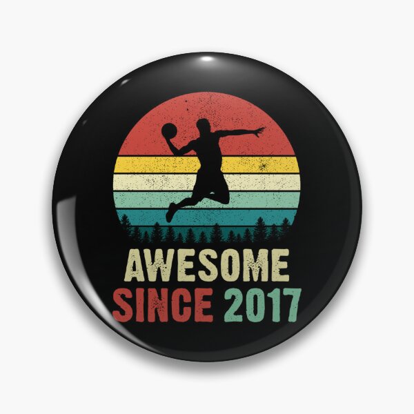Item preview, 4th Birthday Basketball Lovers Awesome Since 2017 Sticker designed and sold by ximenagene.