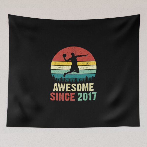 Item preview, 4th Birthday Basketball Lovers Awesome Since 2017 Sticker designed and sold by ximenagene.