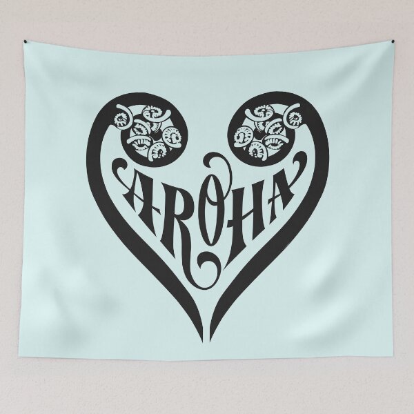 Item preview, Aroha Koru Fern Heart designed and sold by Kiwidom.