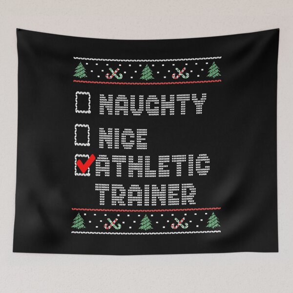 Item preview, Naughty Nice Athletic Trainer, Matching Christmas Pajama design designed and sold by Merchking1.