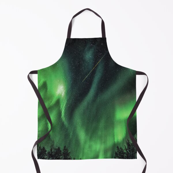 Artikelvorschau, Northern Lights Over The Forest, Beautiful Northern Lights, Northern Lights Aesthetic, Green Northern Lights Painting entworfen und verkauft von Paintcorner.