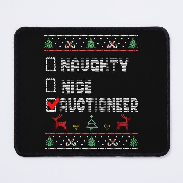 Item preview, Naughty Nice Auctioneer, Matching Christmas Group Pajama design designed and sold by Merchking1.