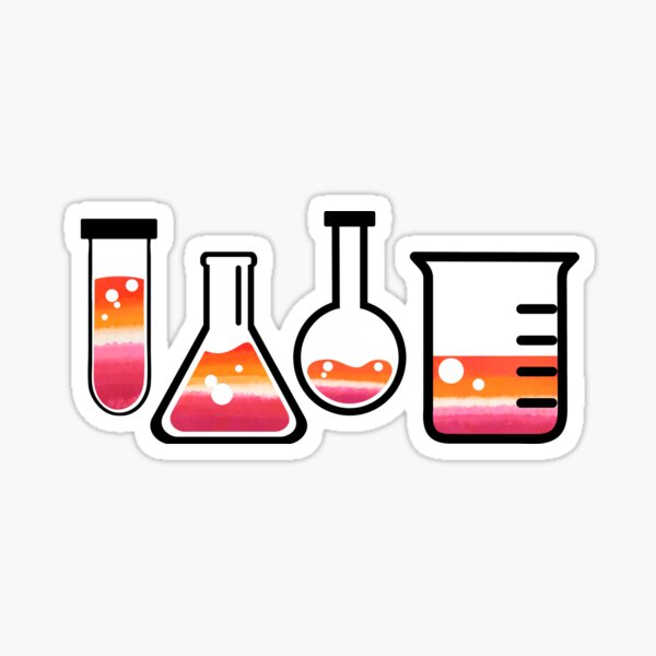 Item preview, Lesbian Flag Lab Glassware designed and sold by studiousmage.