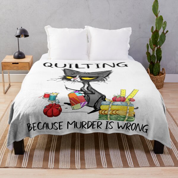 Item preview, Quilting Because Murder Is Wrong designed and sold by adxota.