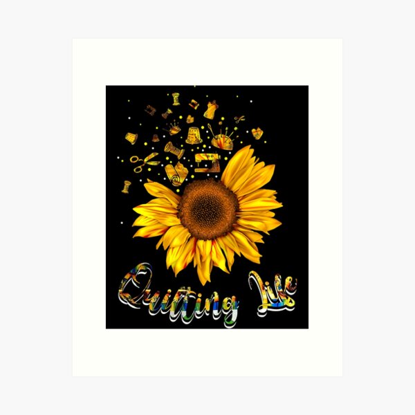 Aperçu de l'œuvre Quilting Life Love Tournesol créée et vendue par adxota.