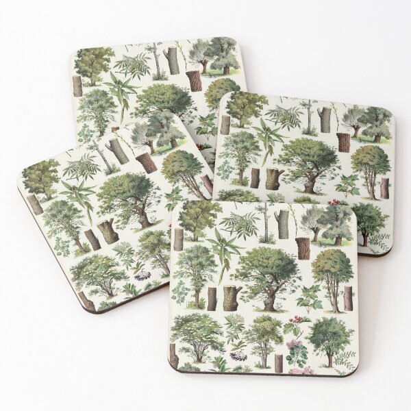 Item preview, Arbres 2 Vintage Illustration - Trees In Color by Millot designed and sold by molamode.