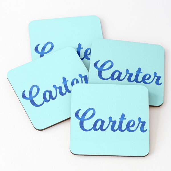 Item preview, Carter boys name blue watercolor design designed and sold by ComicKitsch.