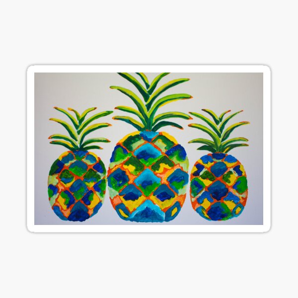 Blue Pineapples Sticker