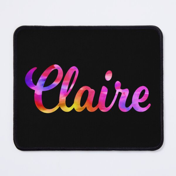 Item preview, Claire girls name pretty multi-color design designed and sold by ComicKitsch.