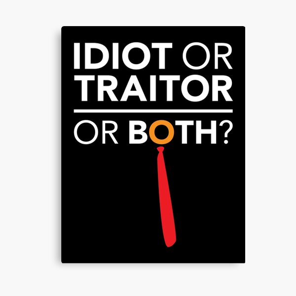 Idiot, Traitor or both Canvas Print