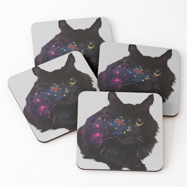 Item preview, Black Galaxy Fluffy Cat designed and sold by Pink Ribbon.