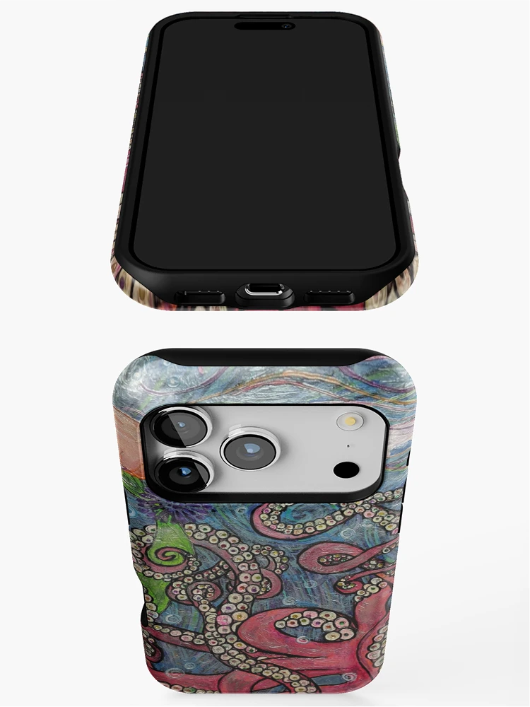 Thumbnail 3 of 4, iPhone Case, Octopus designed and sold by Rabbitwhole.