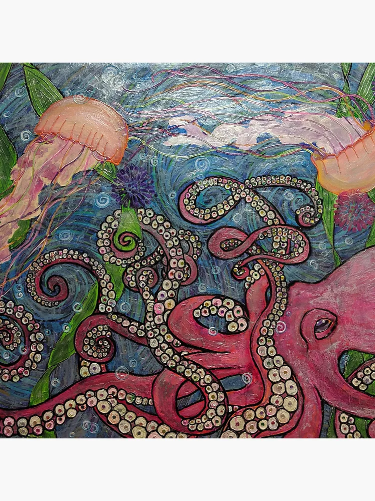 Thumbnail 4 of 4, Pillow, Octopus designed and sold by Rabbitwhole.